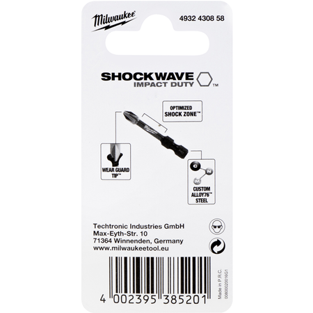 Bit udarowy Milwaukee Shockwave Philips (PH3) 50mm (1 szt.)